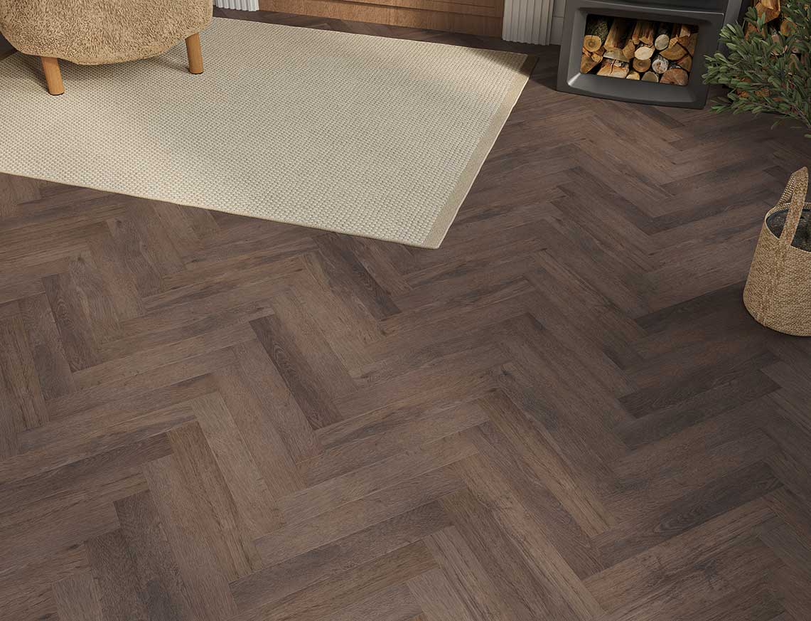 Hamilton 2mm Havana Walnut Oak Herringbone LVT