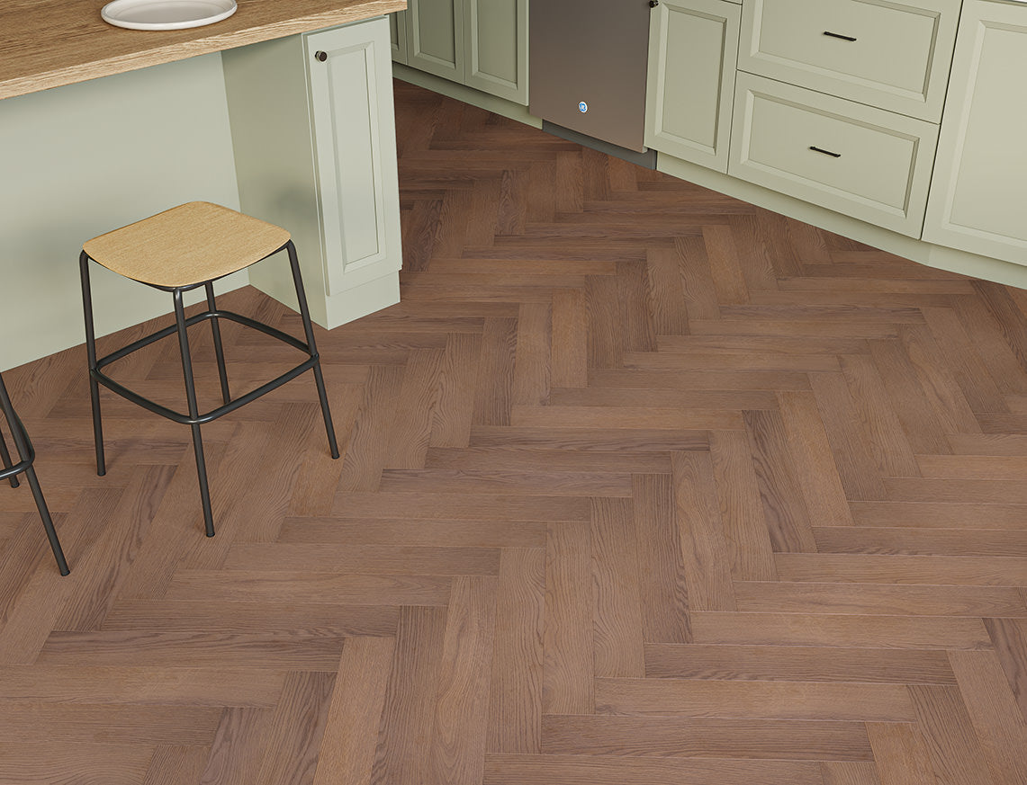 Oakleigh Deluxe 12mm Herringbone Romsey Laminate