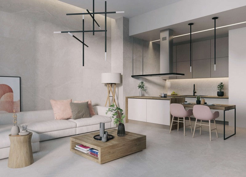 Stately Light Porcelain Tile